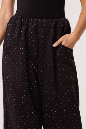 Diamante Soft Touch Barrel Trousers