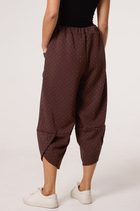 Diamante Soft Touch Barrel Trousers