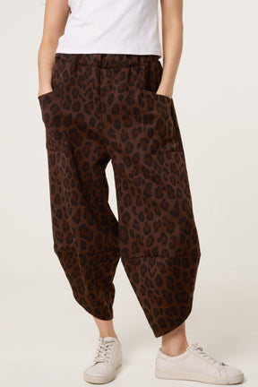 Leopard Print Tracksuit Bottoms