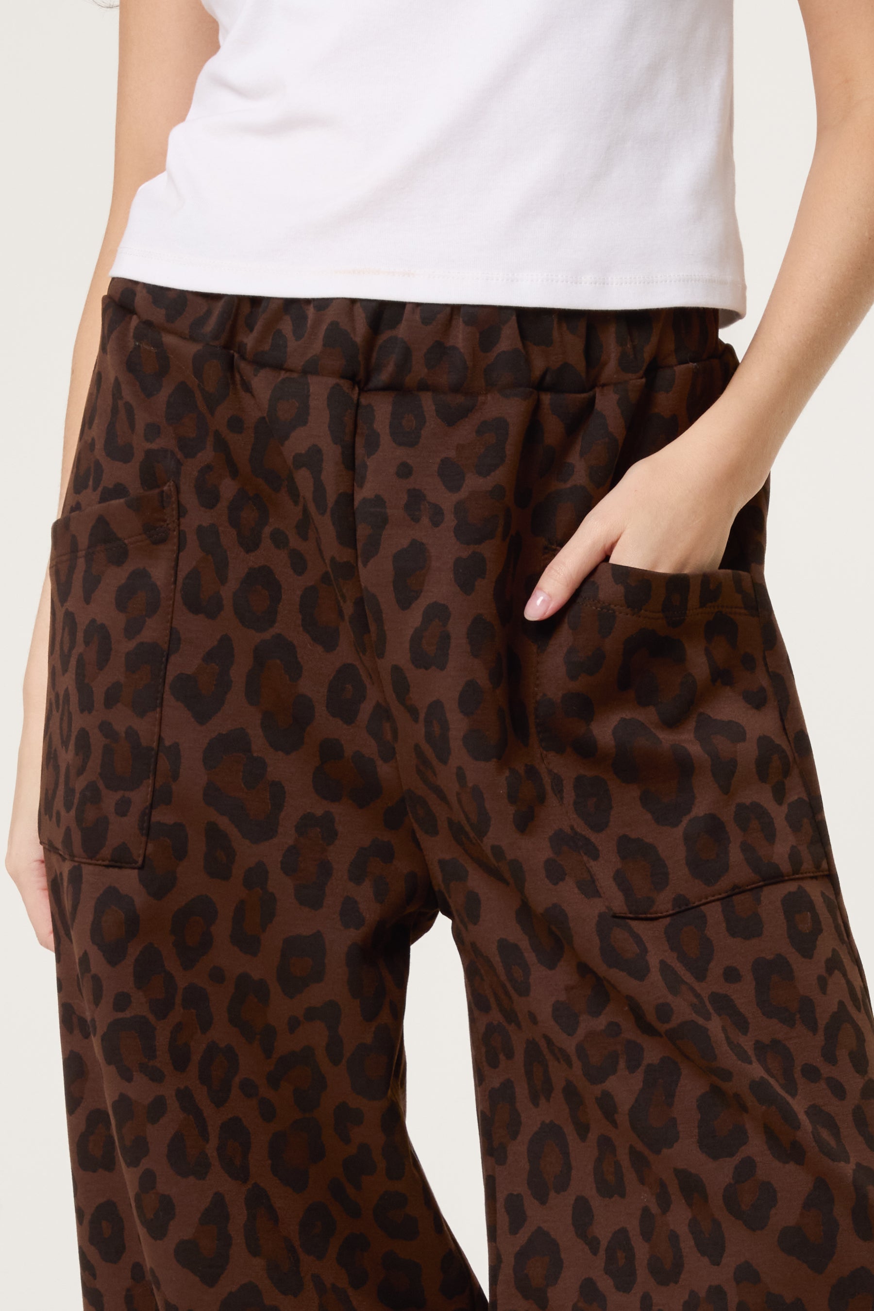 Leopard Print Tracksuit Bottoms