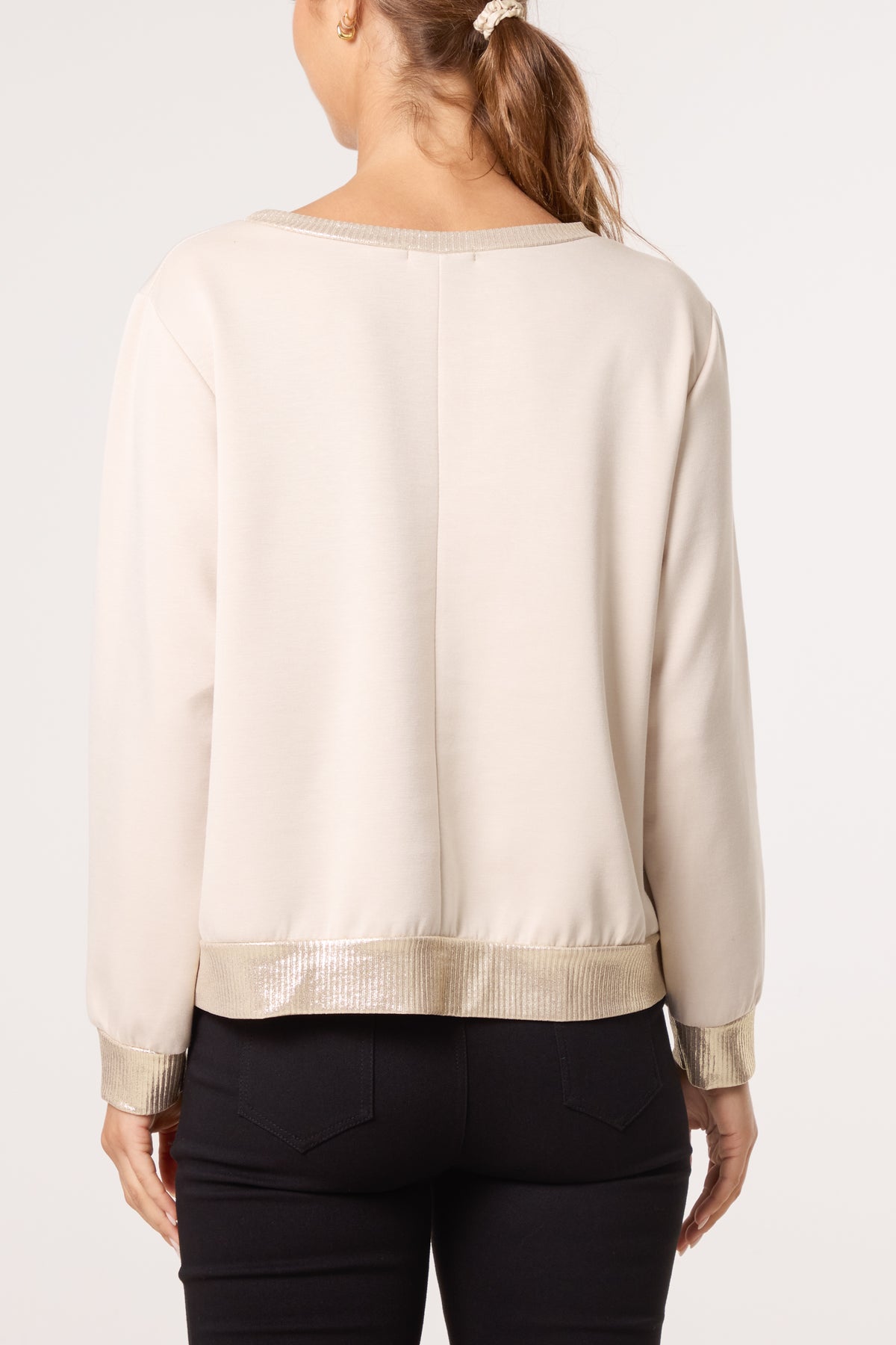 Shimmer Hem Detail Sweatshirt