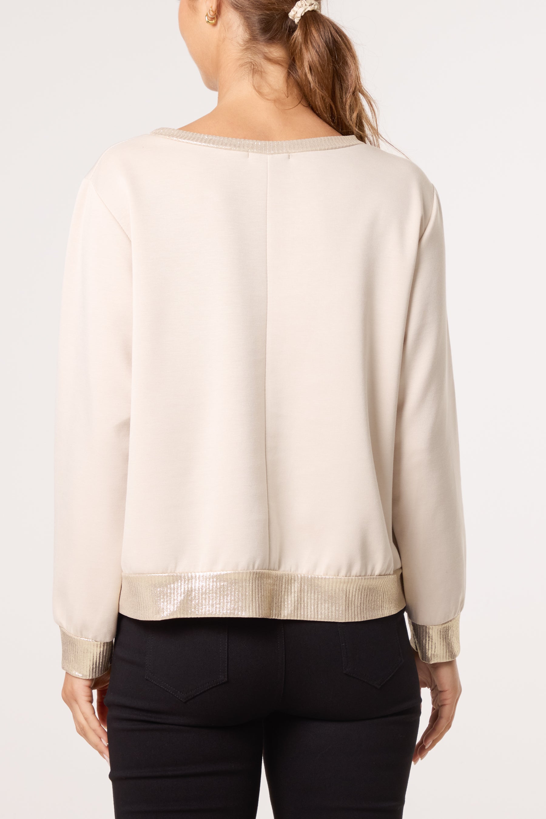 Shimmer Hem Detail Sweatshirt