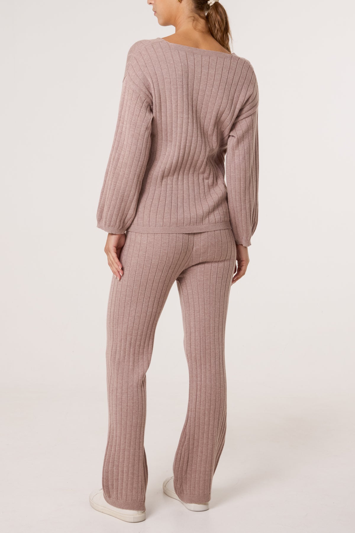 Ribbed Knit Jumper & Trousers Set
