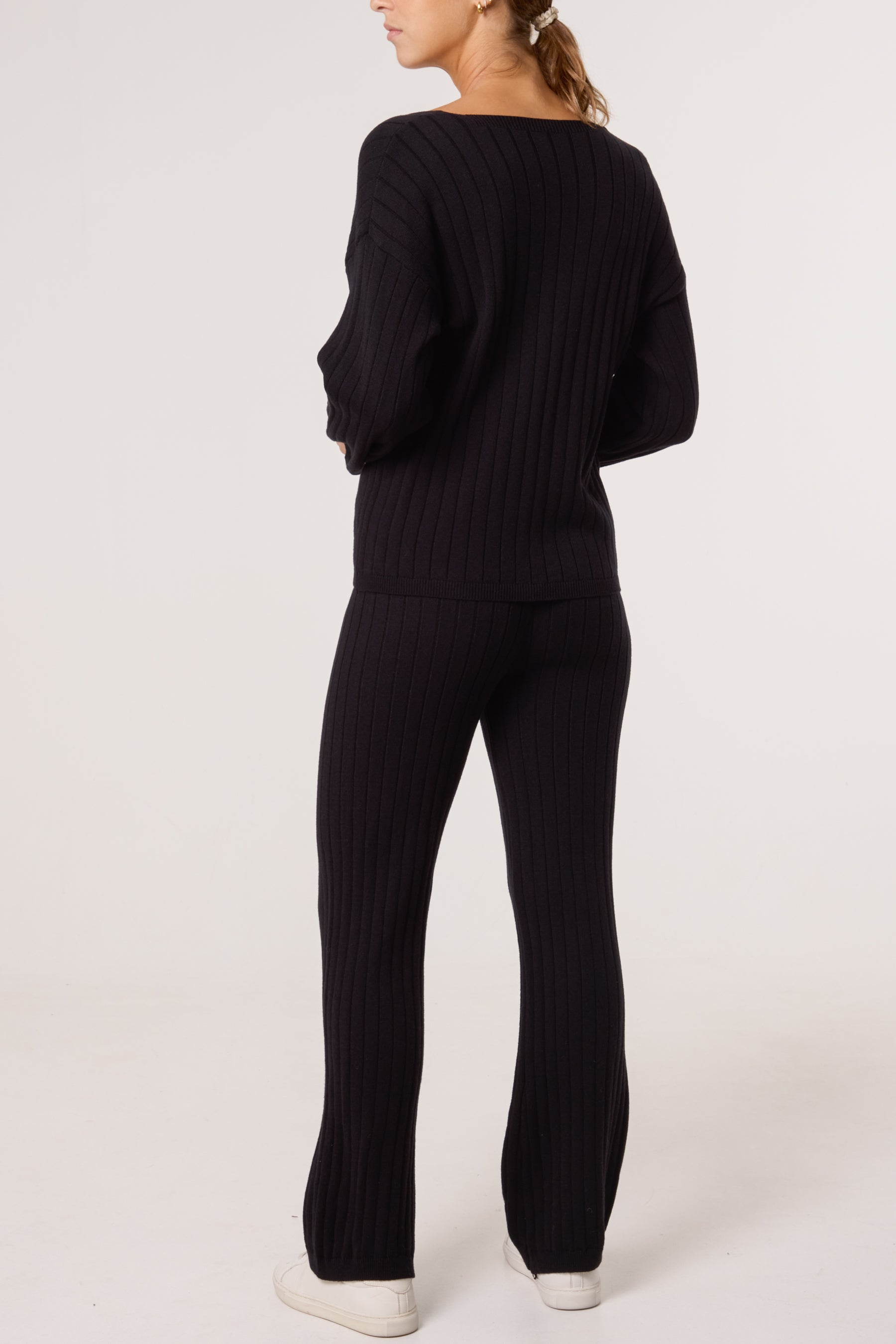Ribbed Knit Jumper & Trousers Set