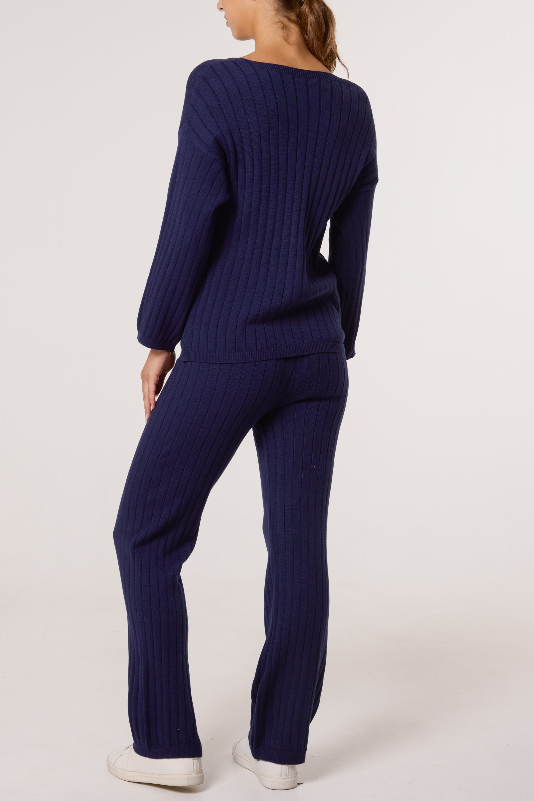 Ribbed Knit Jumper & Trousers Set