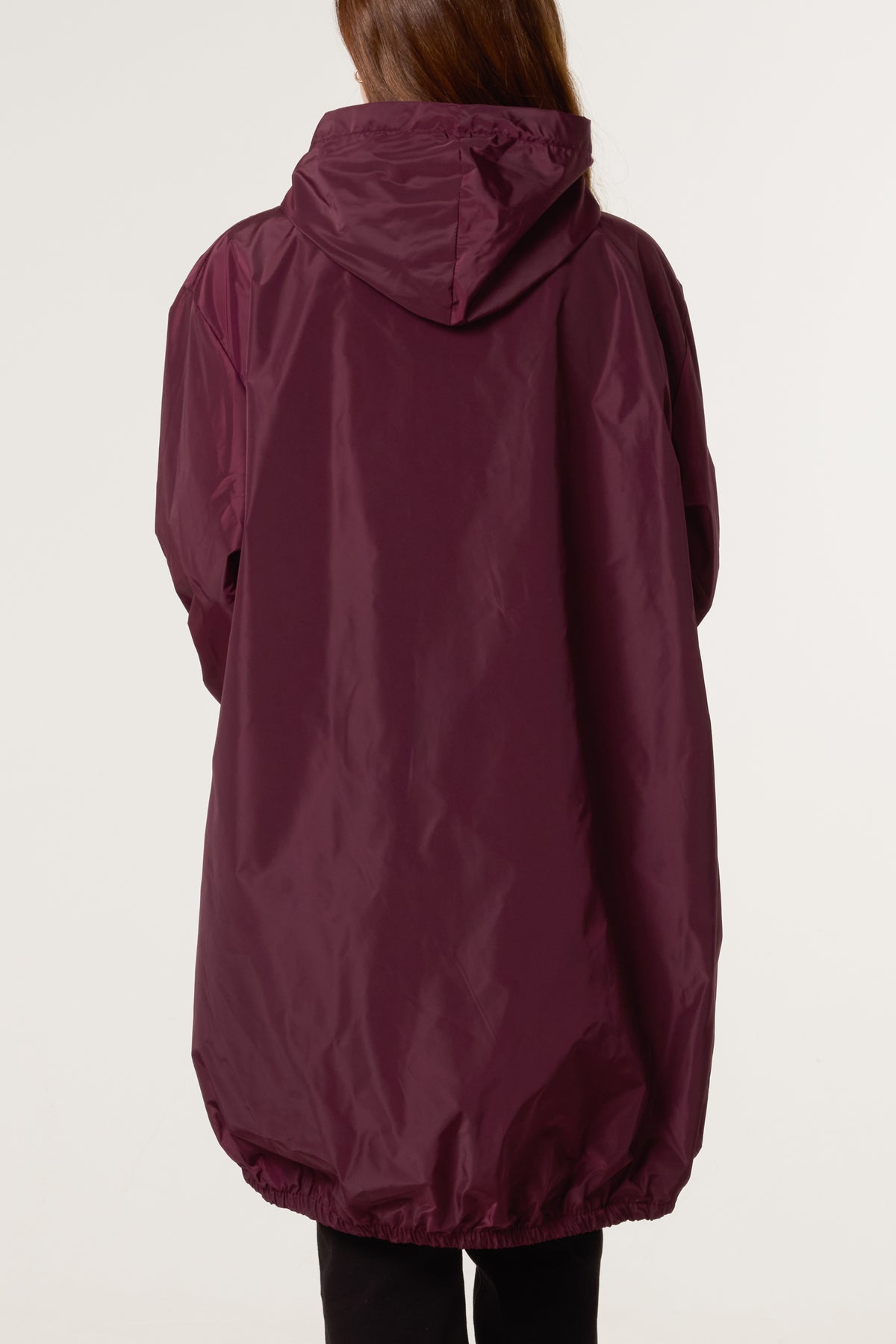 Zip Up Hooded Rain Coat
