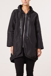 Zip Up Hooded Rain Coat