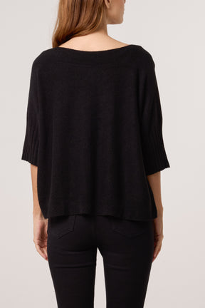 Boat Neck Short Sleeve Jumper