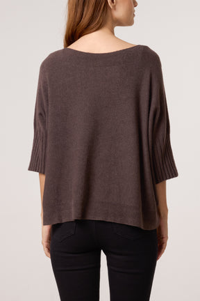 Boat Neck Short Sleeve Jumper