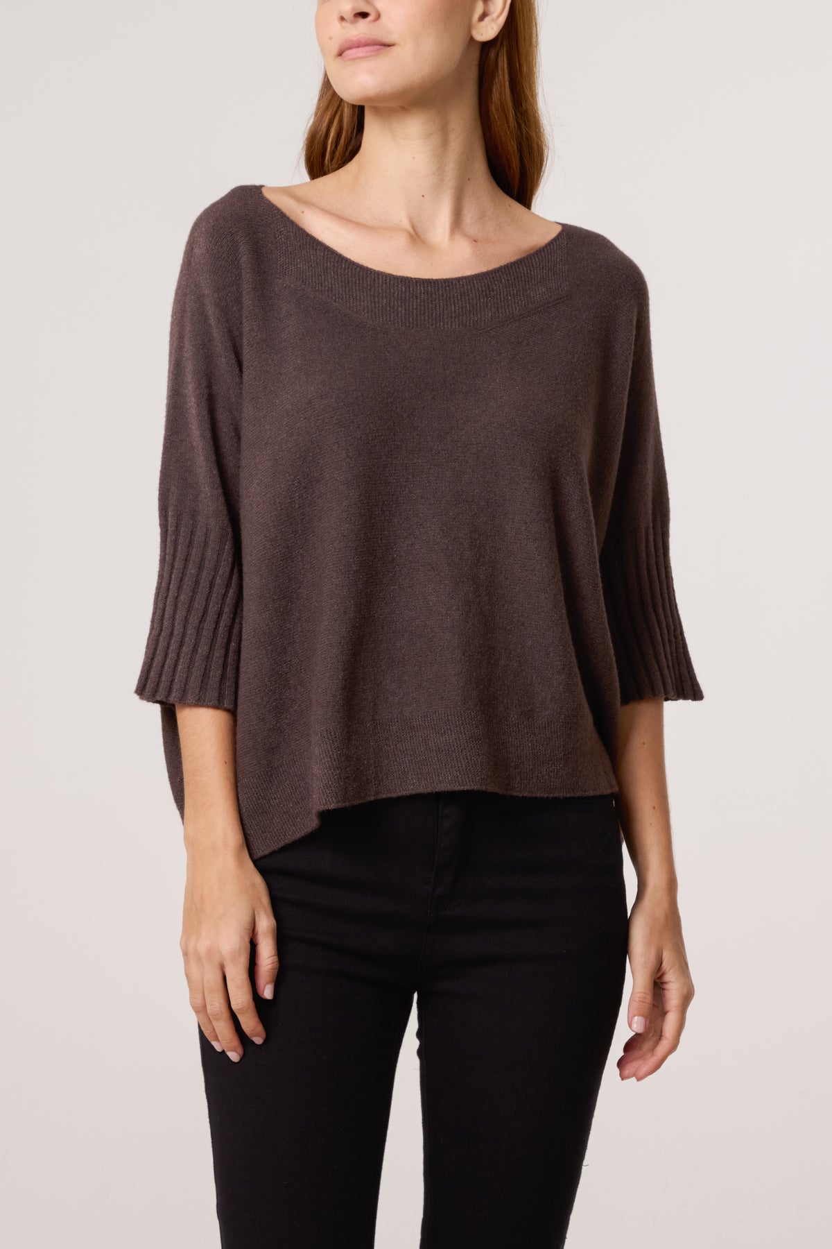 Boat Neck Short Sleeve Jumper