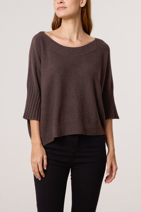 Boat Neck Short Sleeve Jumper