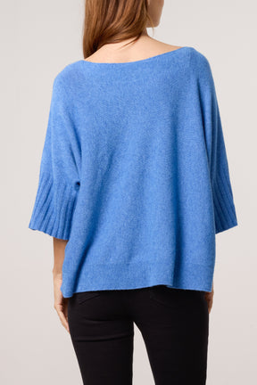 Boat Neck Short Sleeve Jumper
