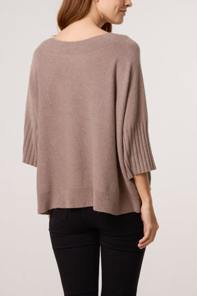 Boat Neck Short Sleeve Jumper