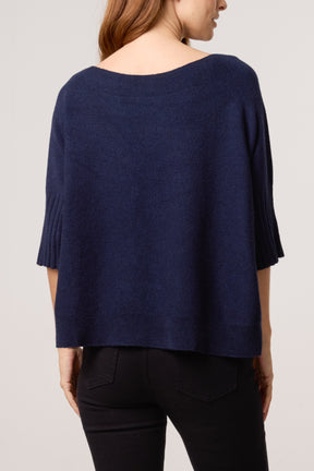 Boat Neck Short Sleeve Jumper