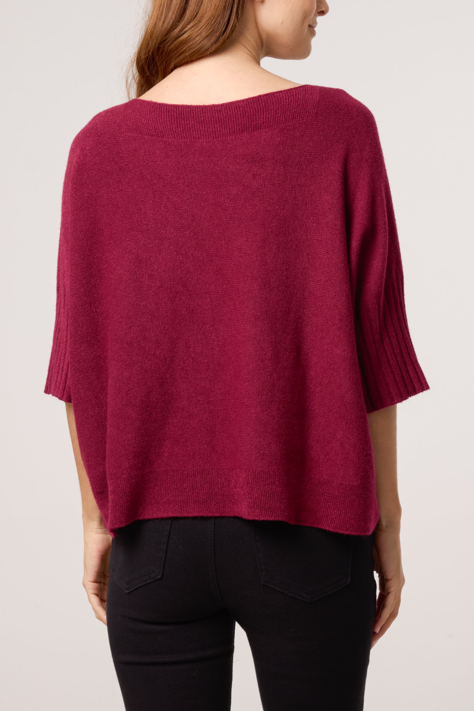 Boat Neck Short Sleeve Jumper