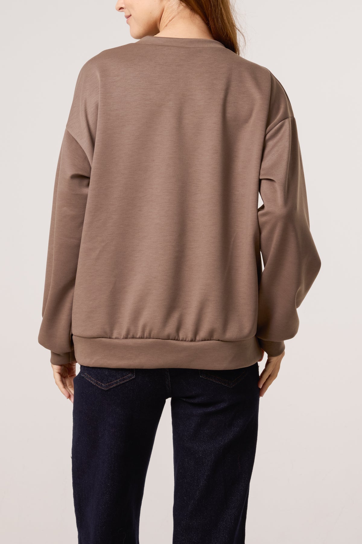 Embroidered Flower Soft Touch Sweatshirt