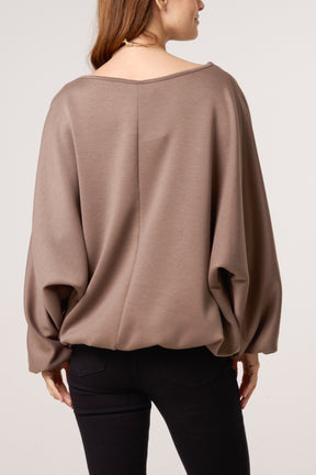 Necklace Soft Touch Batwing Sweat Top