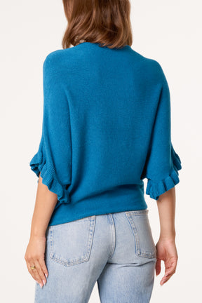 Ruffle Short Sleeve Knit Top