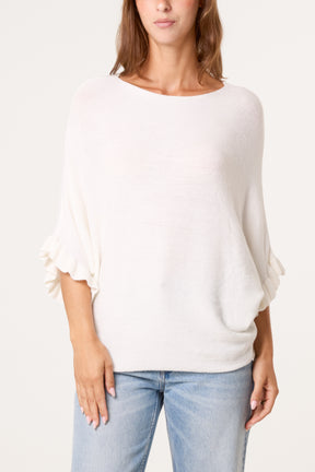 Ruffle Short Sleeve Knit Top