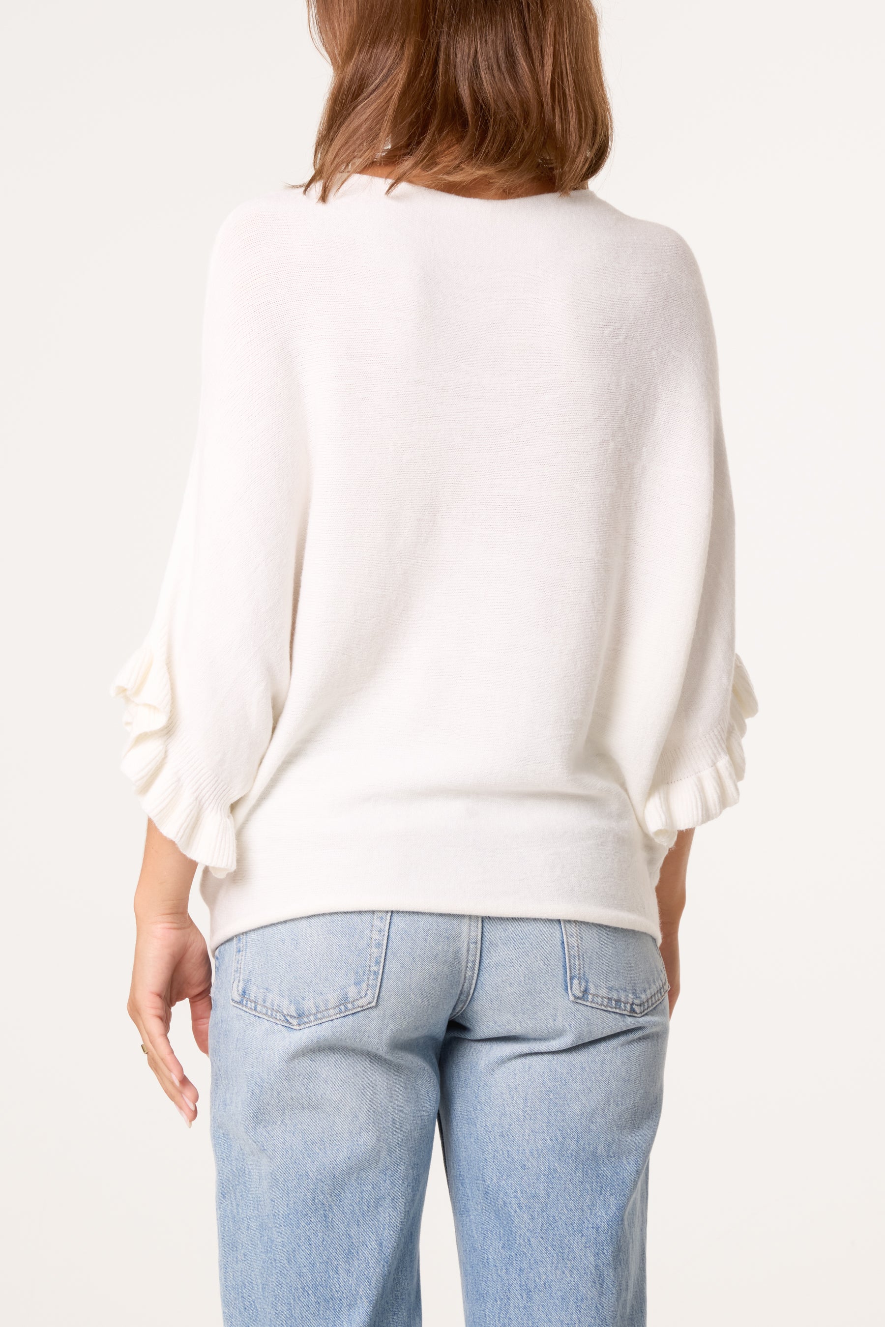 Ruffle Short Sleeve Knit Top