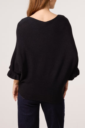 Ruffle Short Sleeve Knit Top