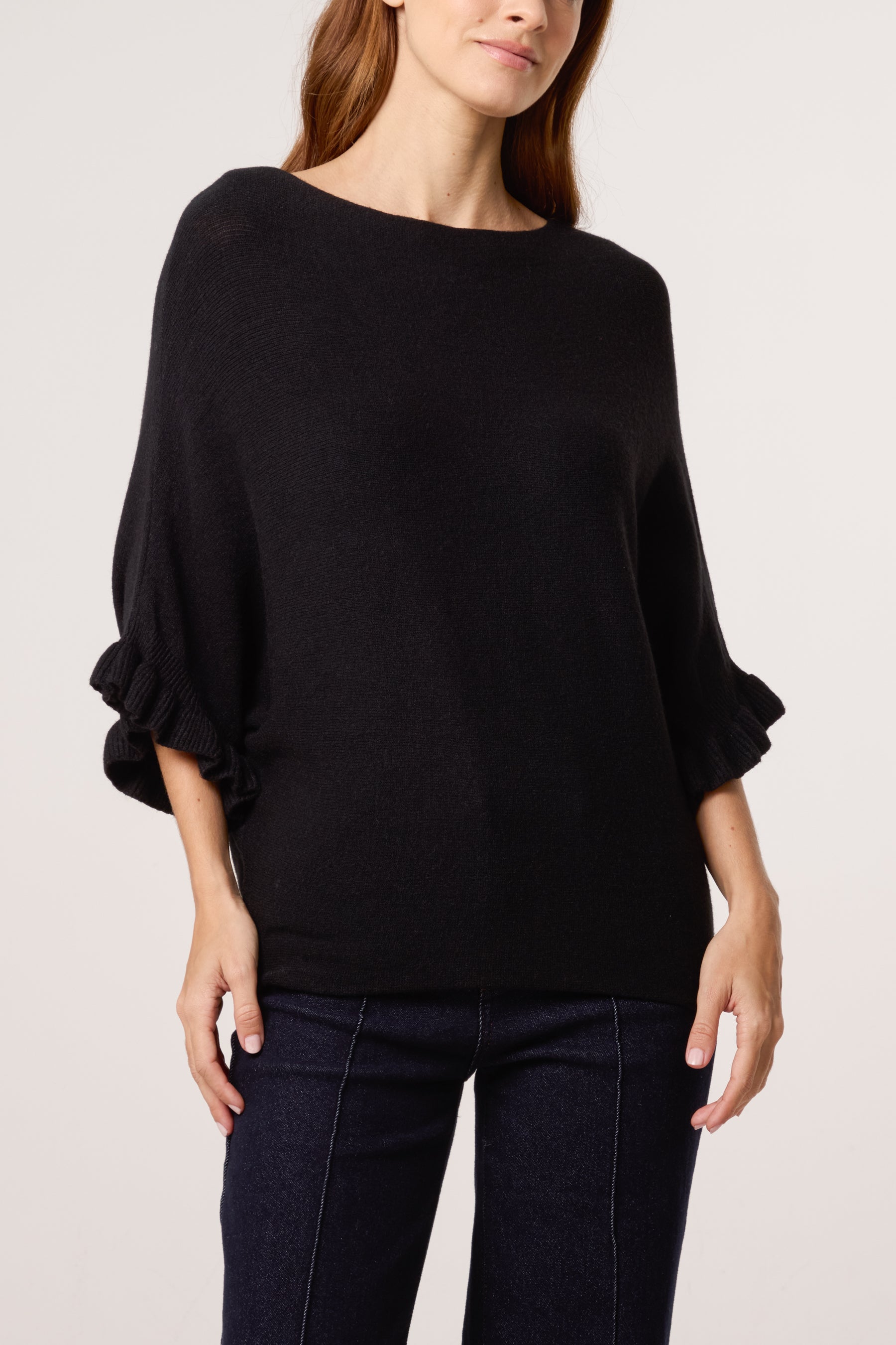 Ruffle Short Sleeve Knit Top