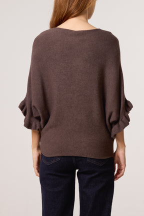 Ruffle Short Sleeve Knit Top