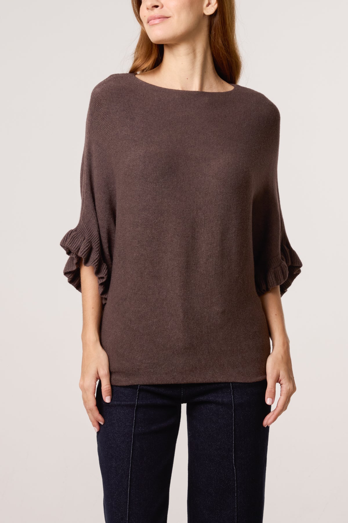 Ruffle Short Sleeve Knit Top