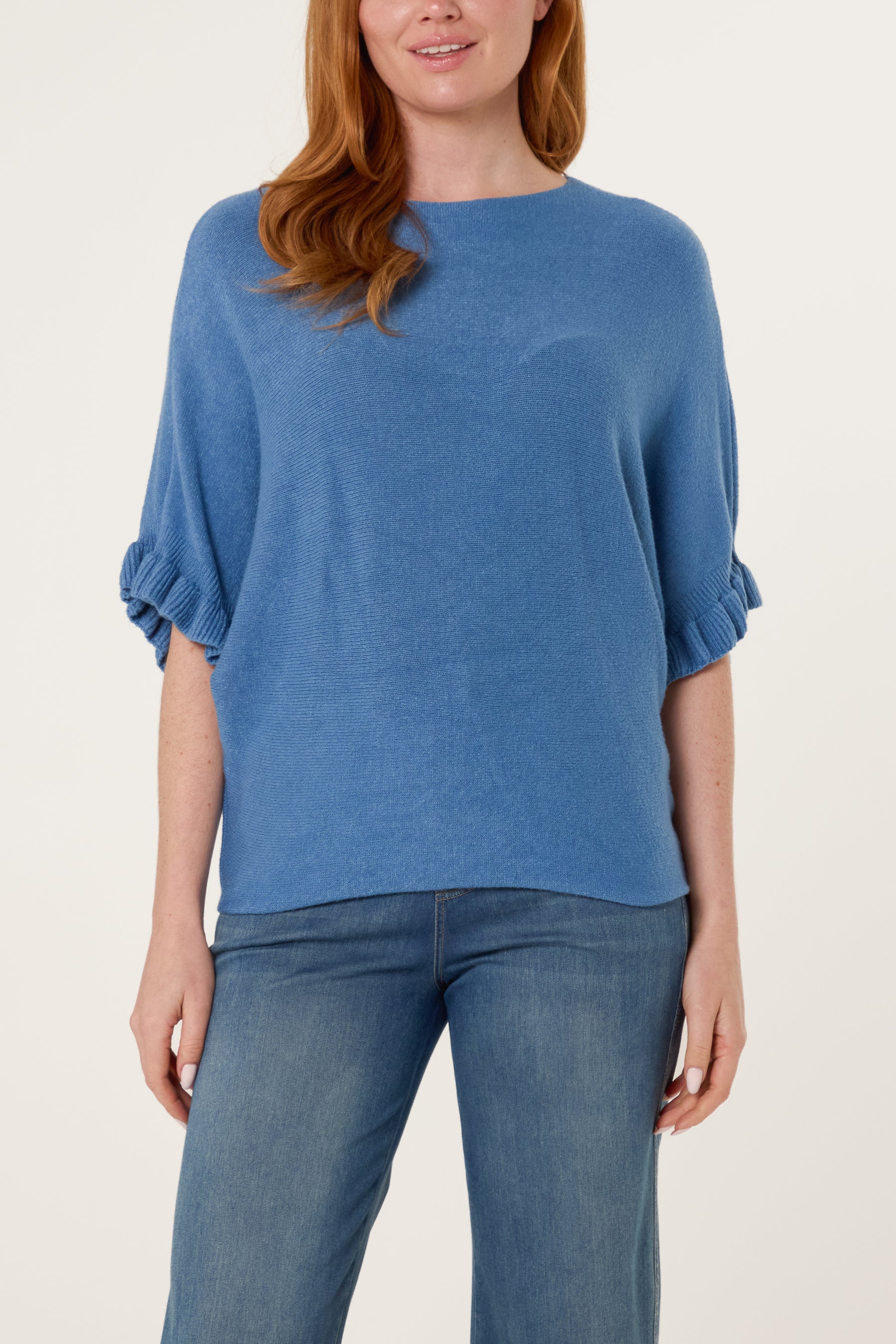 Ruffle Short Sleeve Knit Top