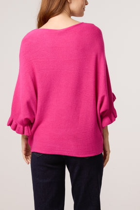 Ruffle Short Sleeve Knit Top
