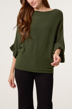 Ruffle Short Sleeve Knit Top