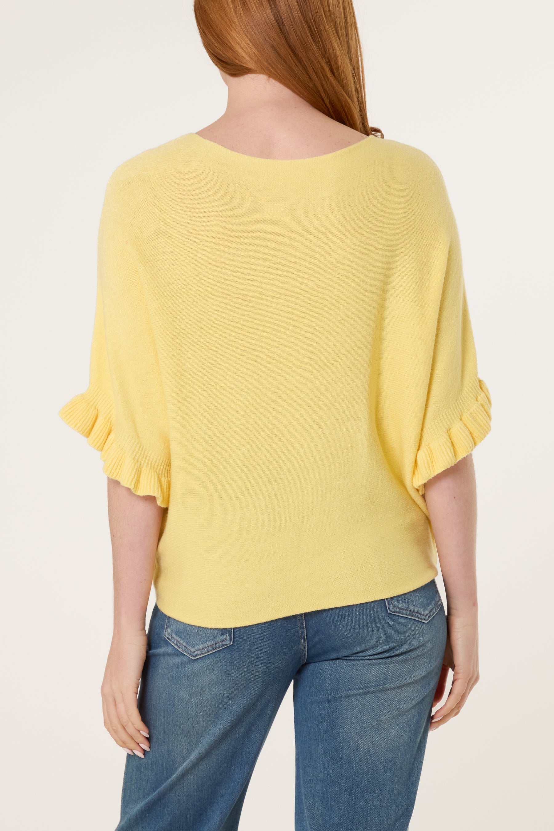 Ruffle Short Sleeve Knit Top