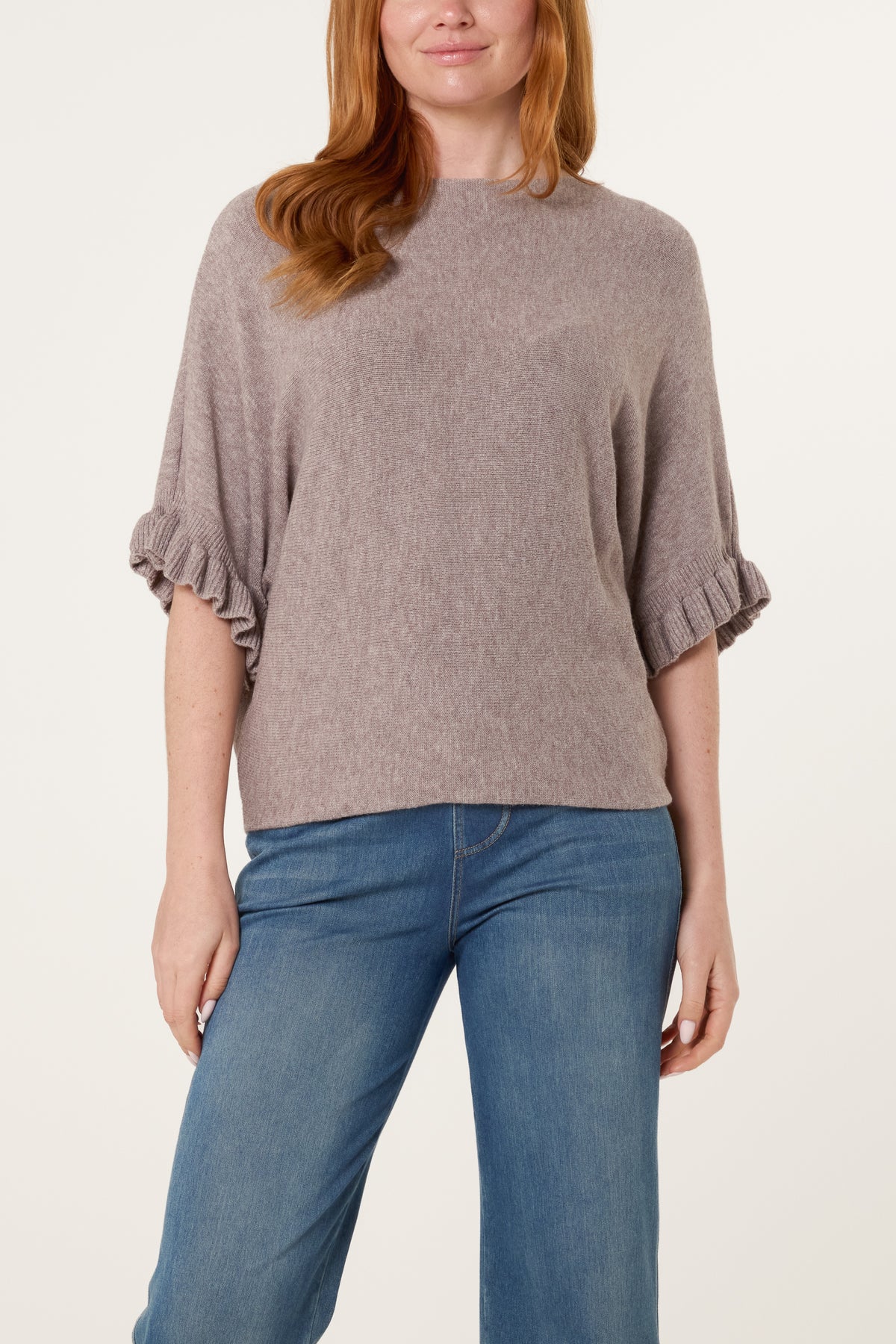 Ruffle Short Sleeve Knit Top