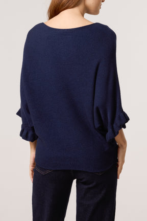 Ruffle Short Sleeve Knit Top