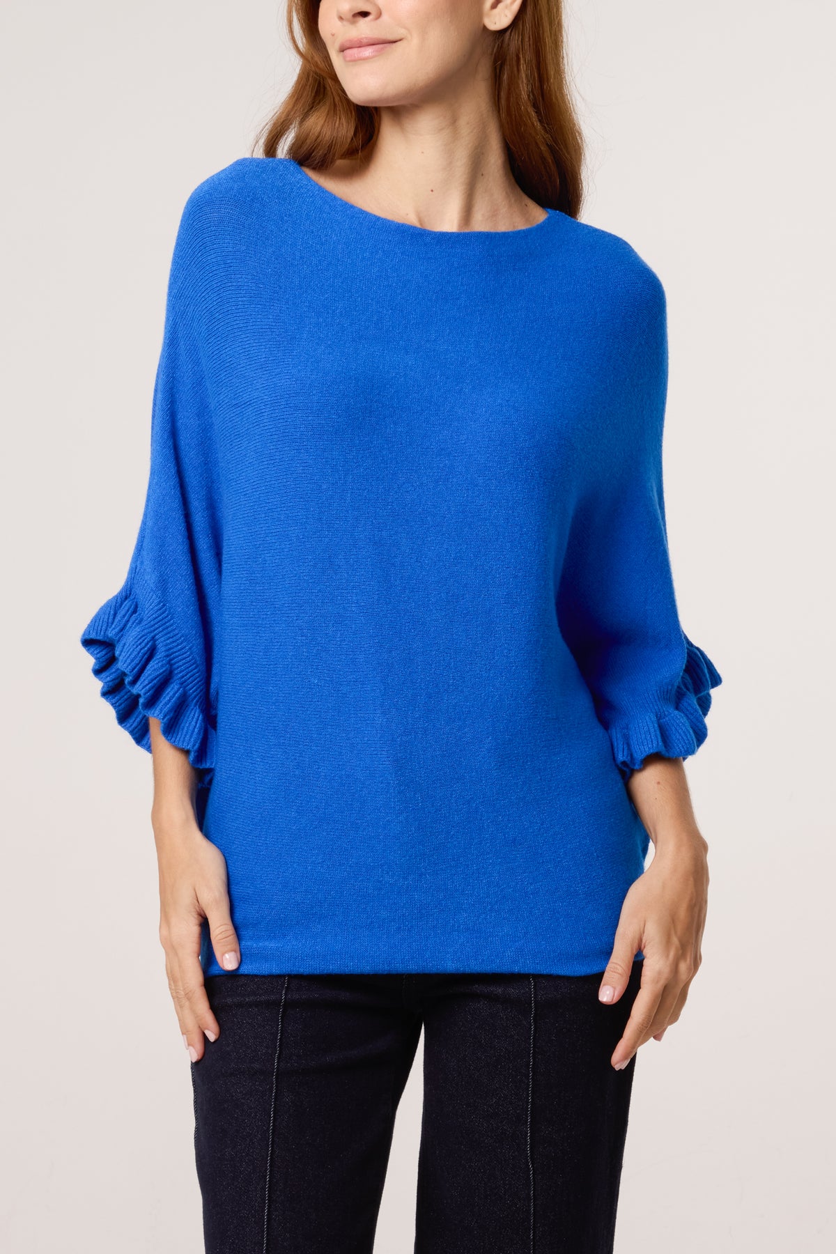 Ruffle Short Sleeve Knit Top