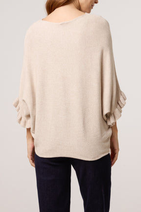 Ruffle Short Sleeve Knit Top