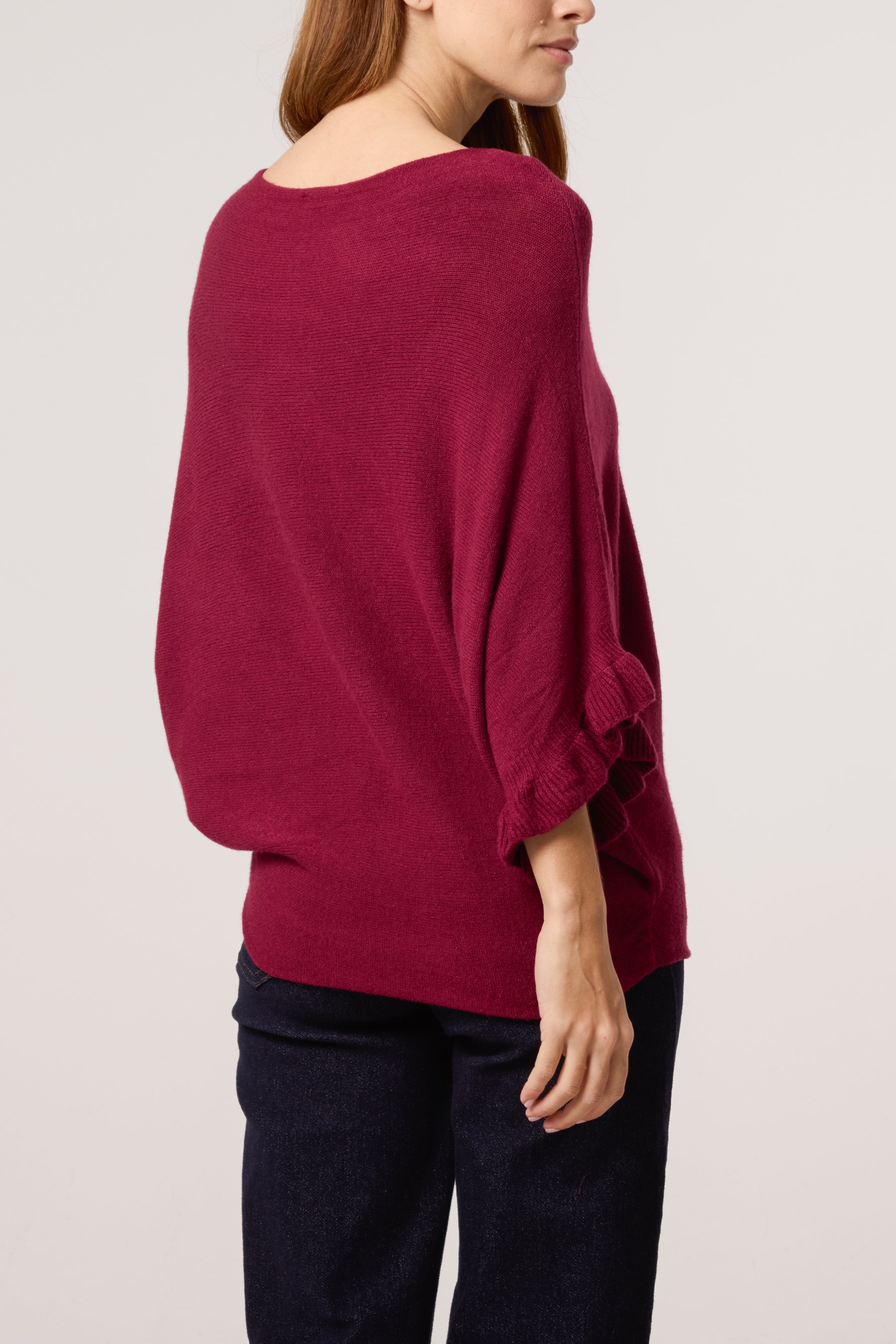 Ruffle Short Sleeve Knit Top