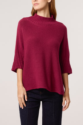 High Neck Short Sleeve Jumper
