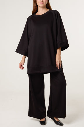 Ranglan Sleeve Oversized Tracksuit