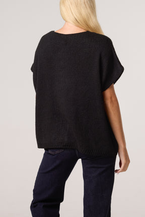 V-Neck Chunky Knit Vest
