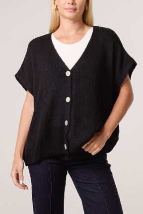 V-Neck Chunky Knit Vest
