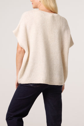 V-Neck Chunky Knit Vest