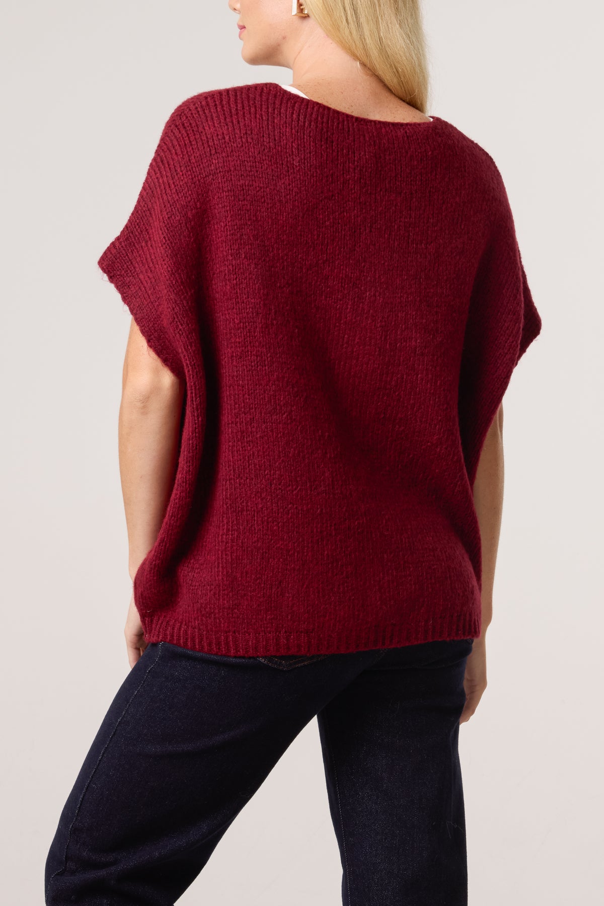 V-Neck Chunky Knit Vest