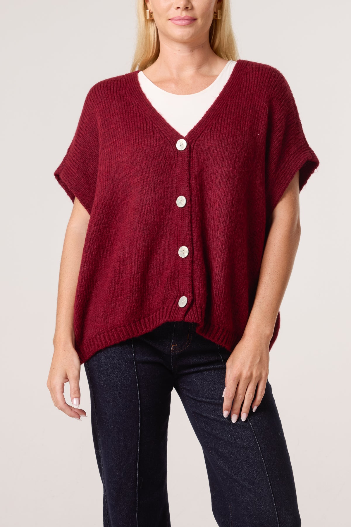 V-Neck Chunky Knit Vest