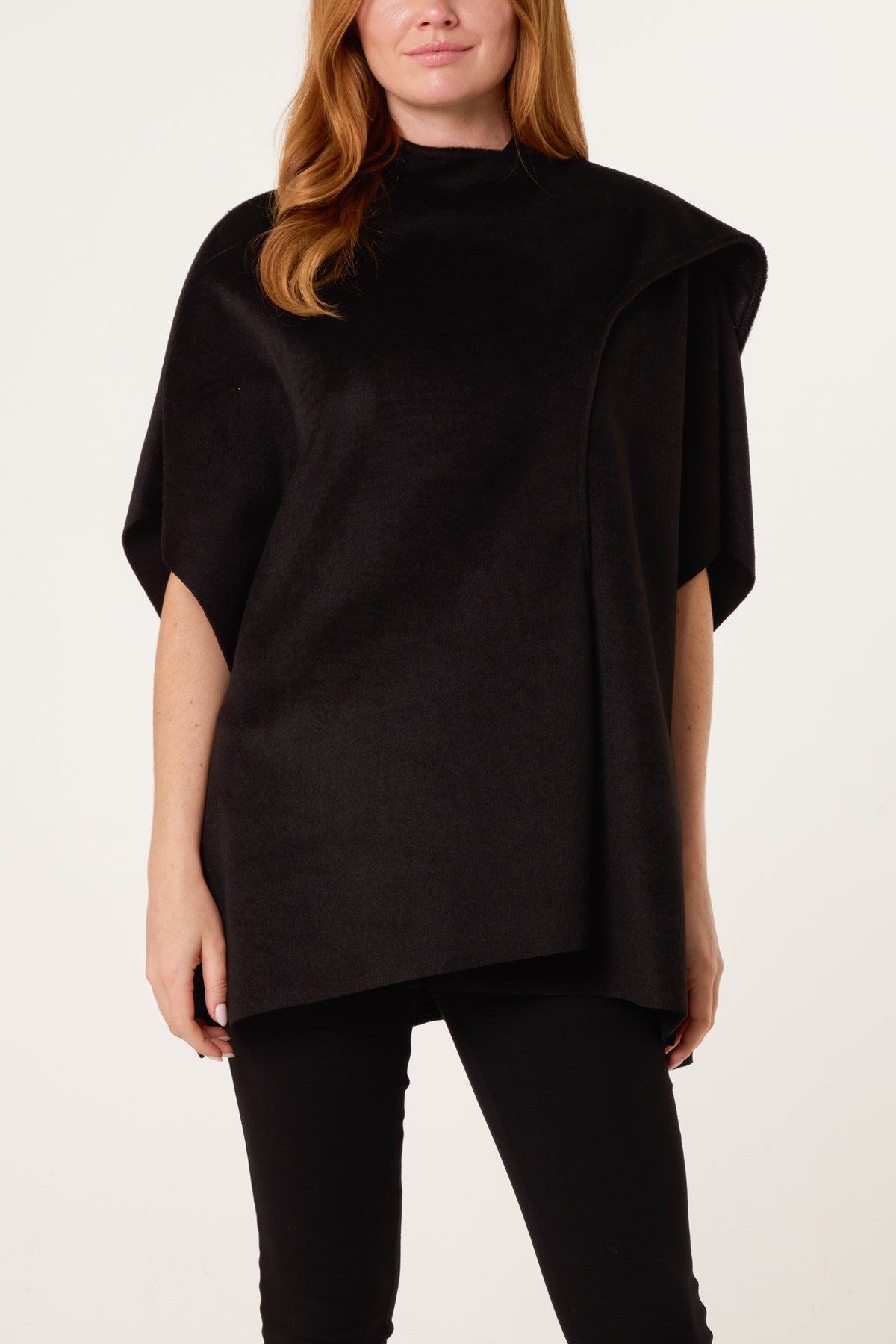 Scarf Detail Wrapped Cape
