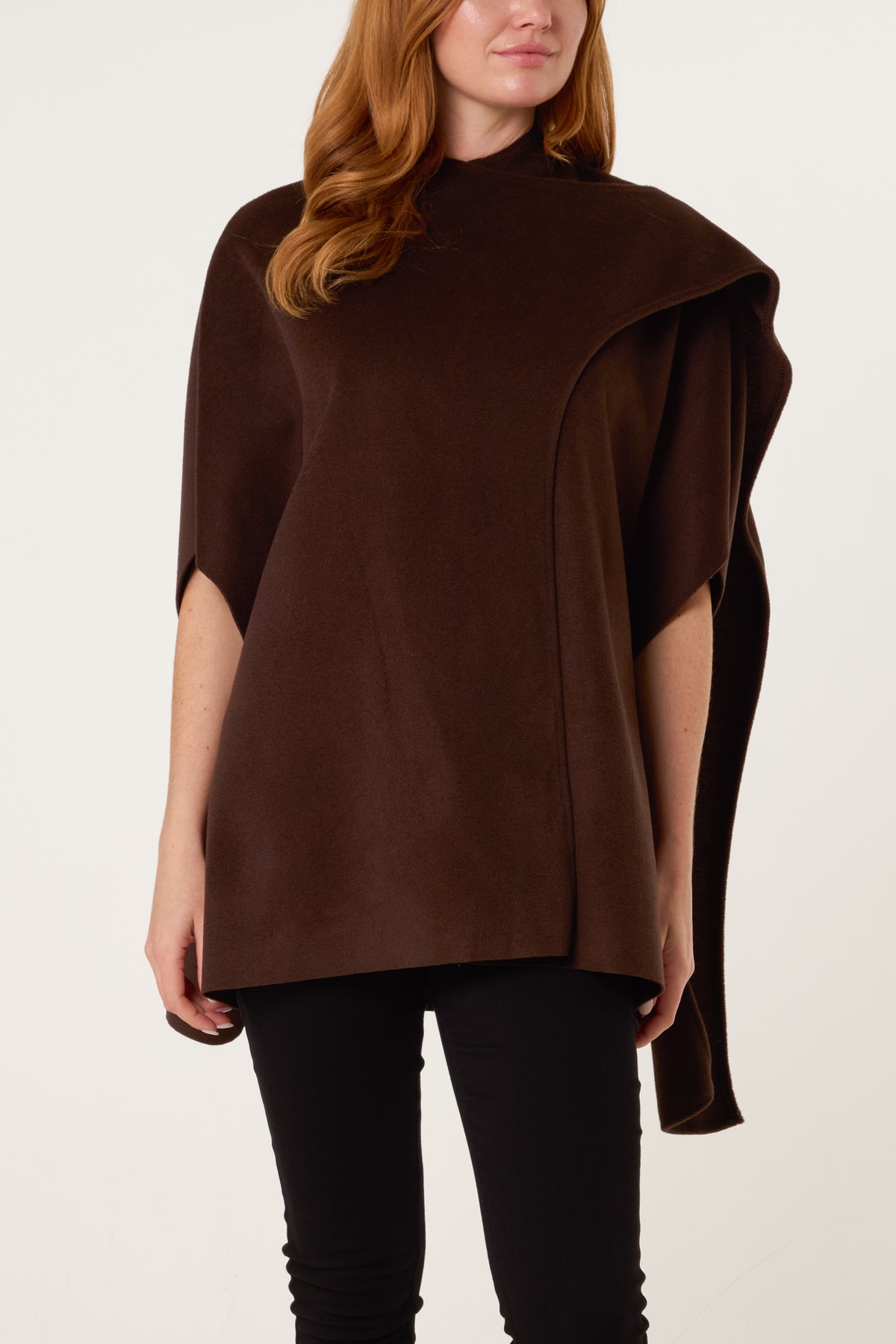 Scarf Detail Wrapped Cape