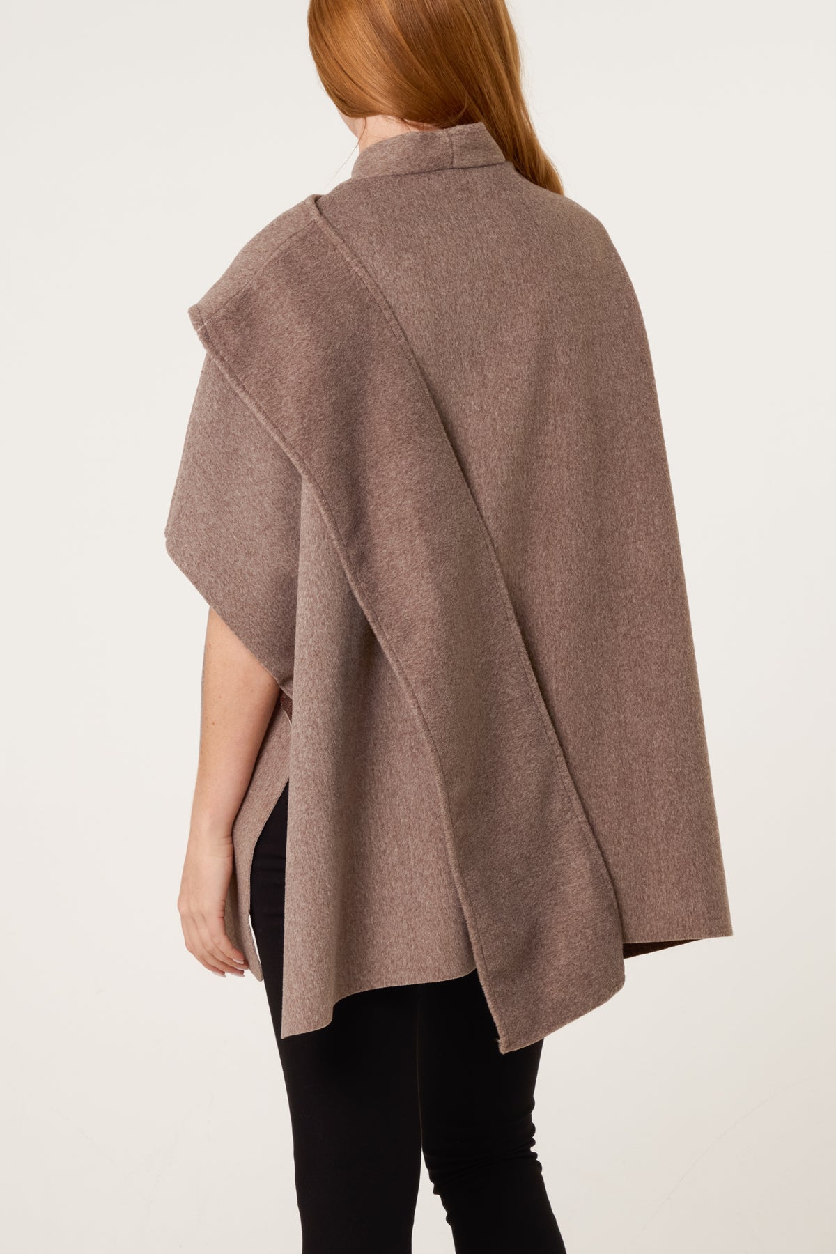 Scarf Detail Wrapped Cape