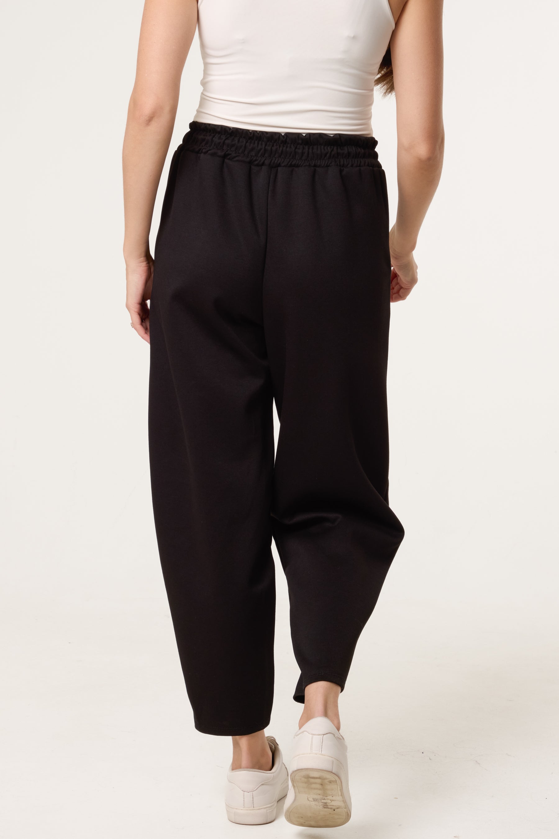 Front Crease Barrel Leg Joggers