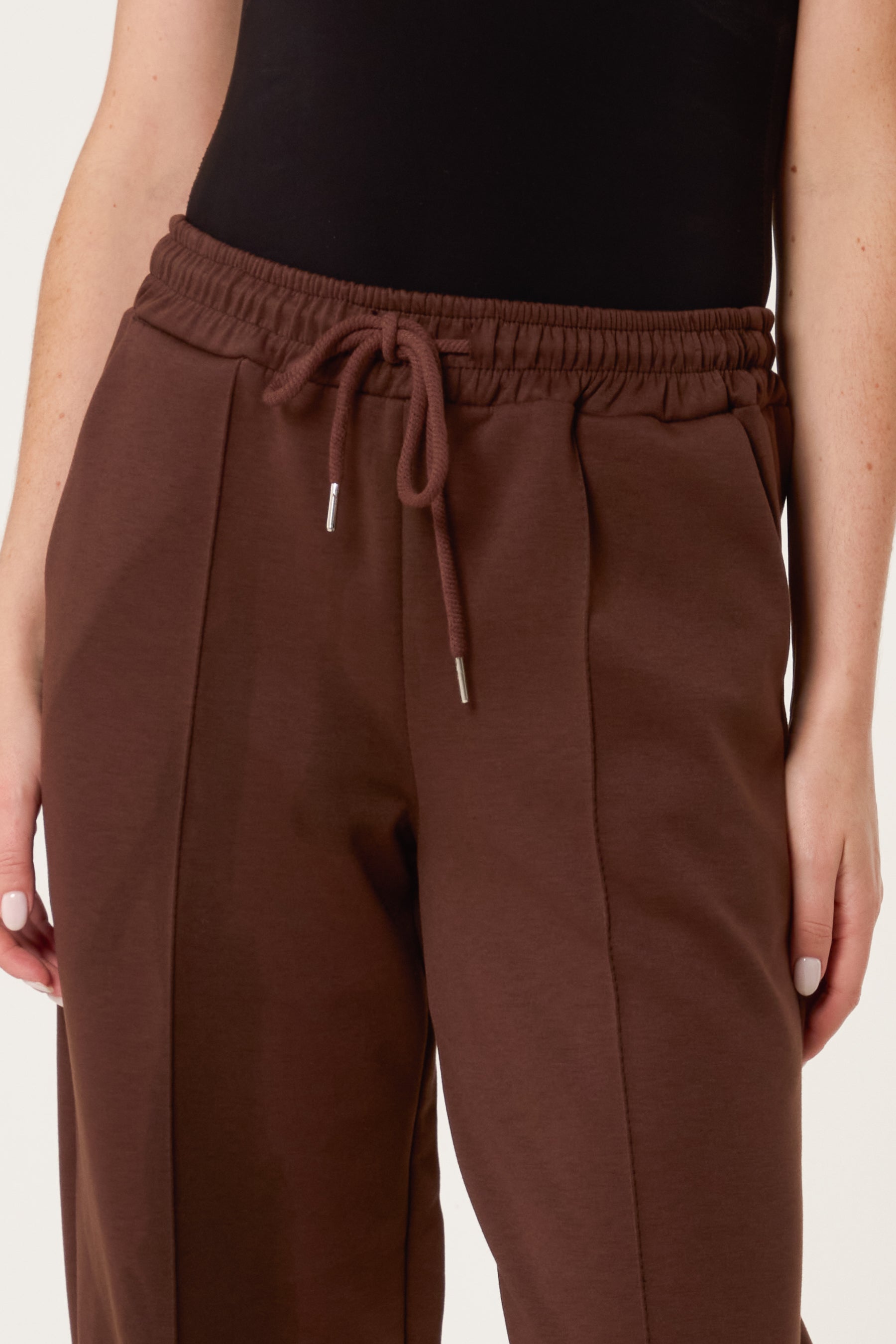 Front Crease Barrel Leg Joggers