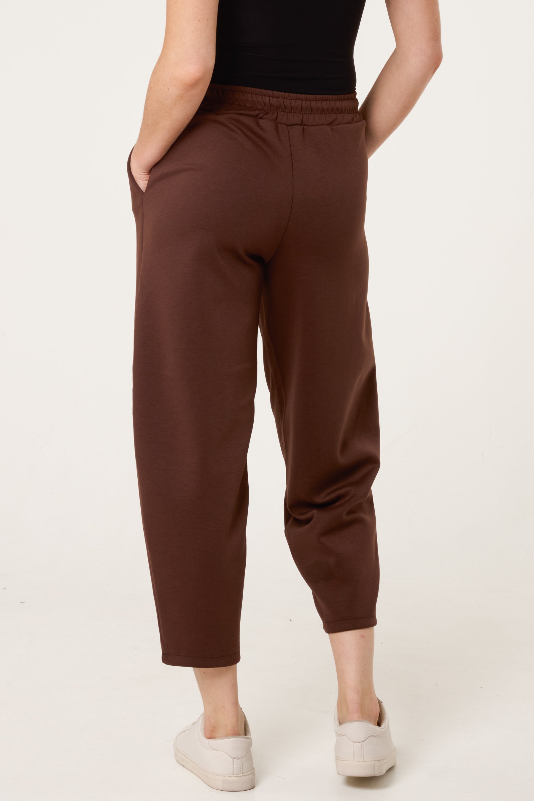 Front Crease Barrel Leg Joggers